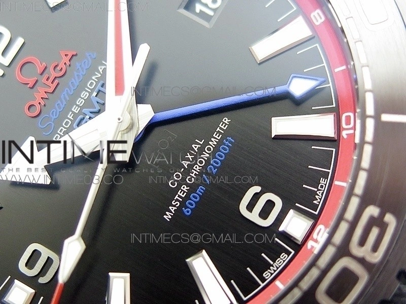 Planet Ocean 45.5mm ETNZ "Deep Black" Real Ceramic VSF 1:1 Best Edition on Black Nylon Strap A8906 Super Clone